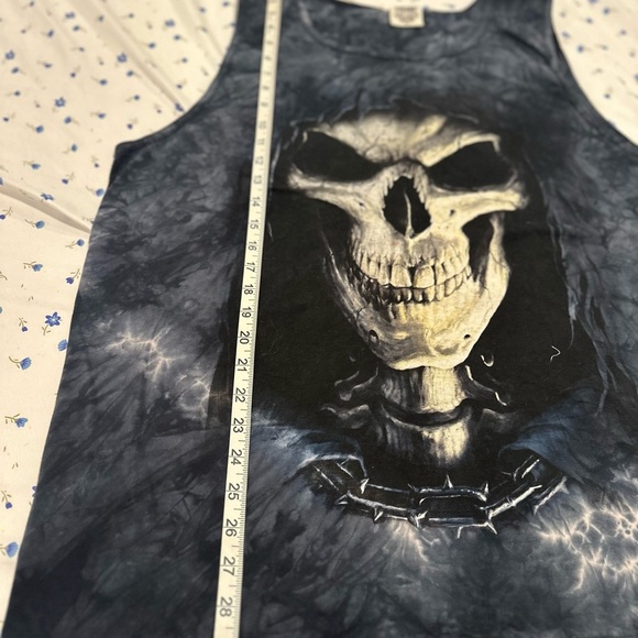 Men’s XL The Mountain Skull Biker Grim Reaper Sleeveless Tie Dye Tank Top. - Picture 4 of 7